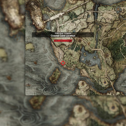 Elden Ring Coastal Cave Guide Bosses Items Materials   Where To Find Coastal Cave Map 